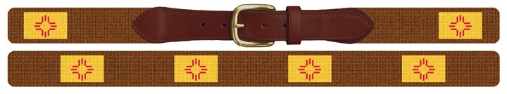 New Mexico Flag Needlepoint Belt 