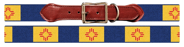 New Mexico Flag Needlepoint Dog Collar