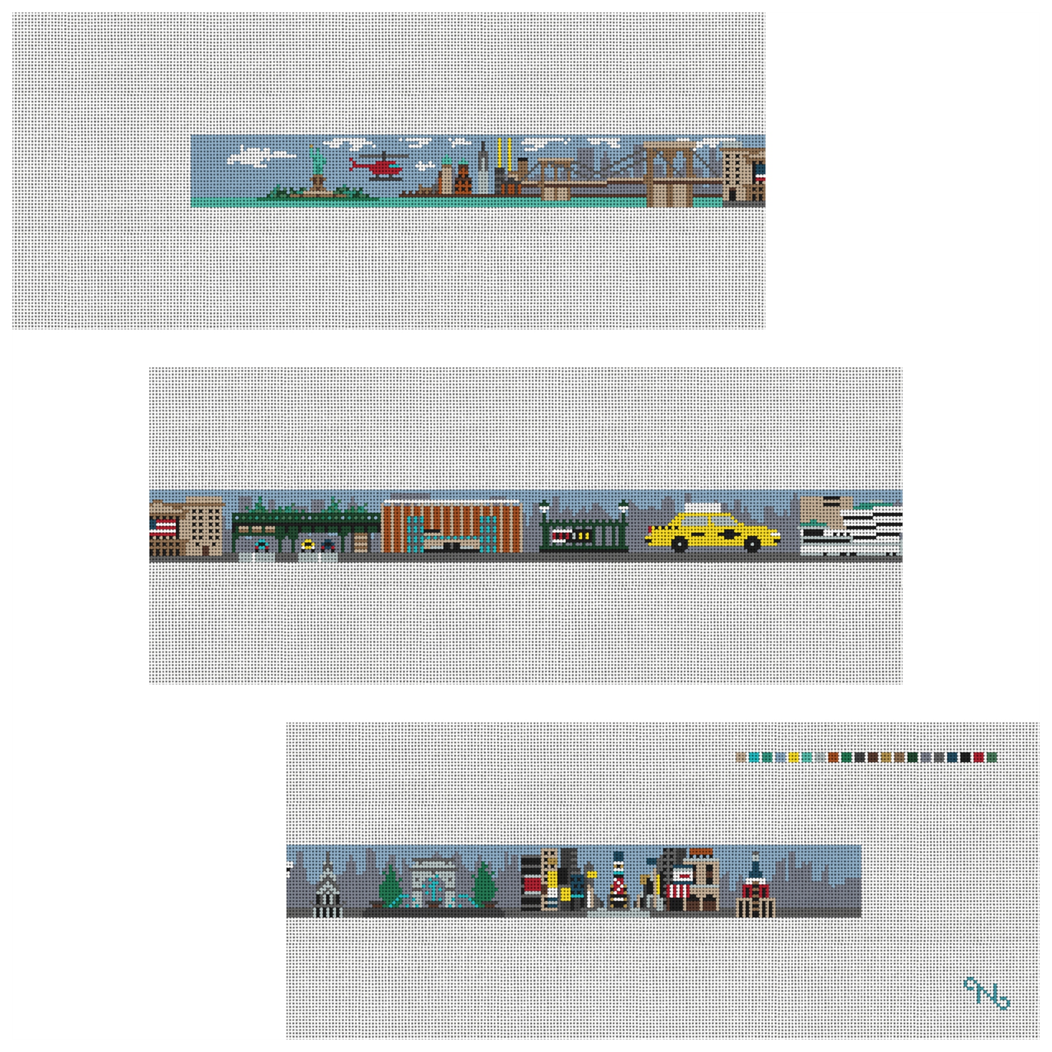 New York City Needlepoint Belt Kit