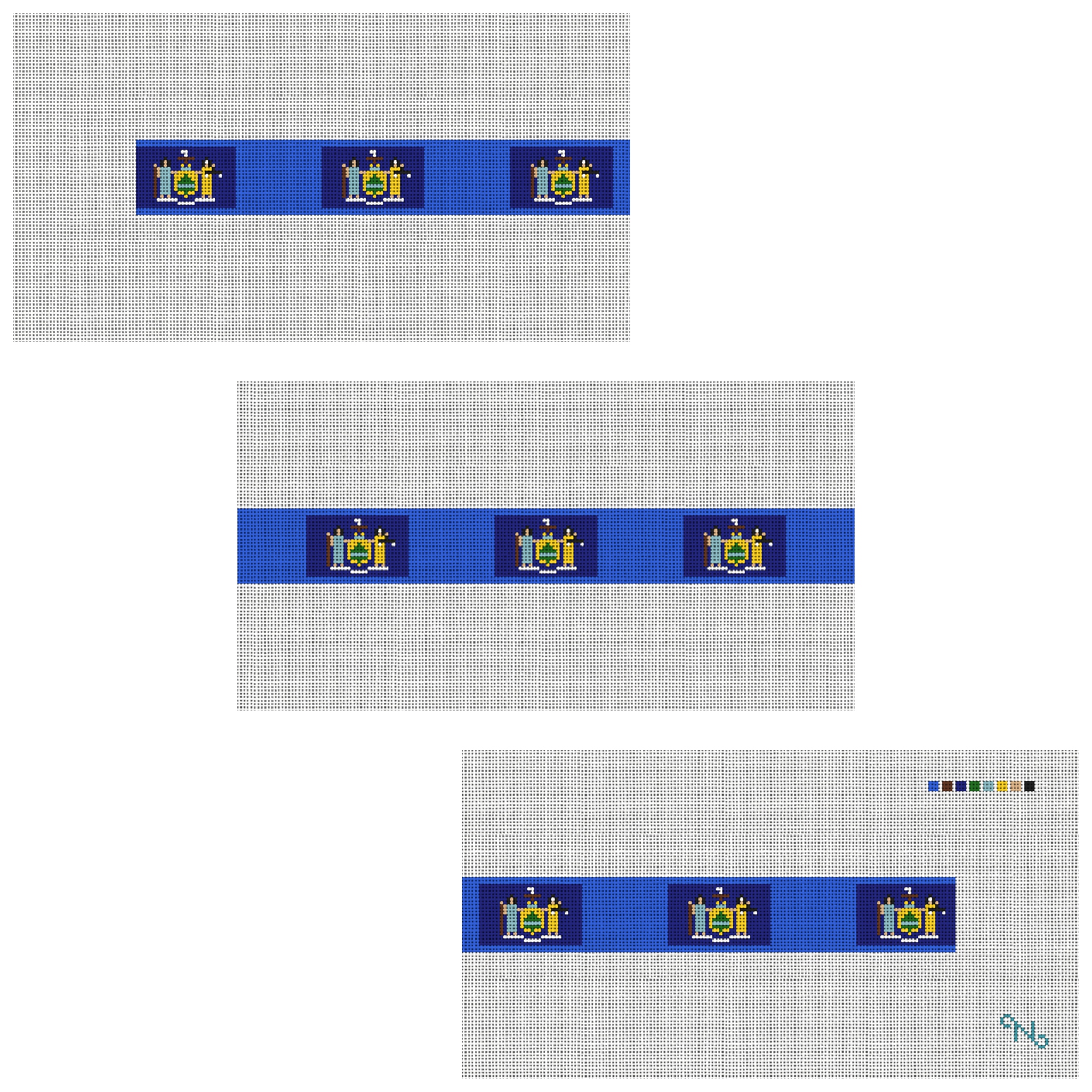 New York Flag Needlepoint Belt Kit