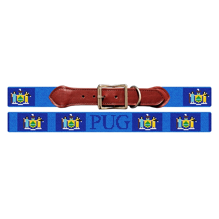 New York Flag Needlepoint Dog Collar