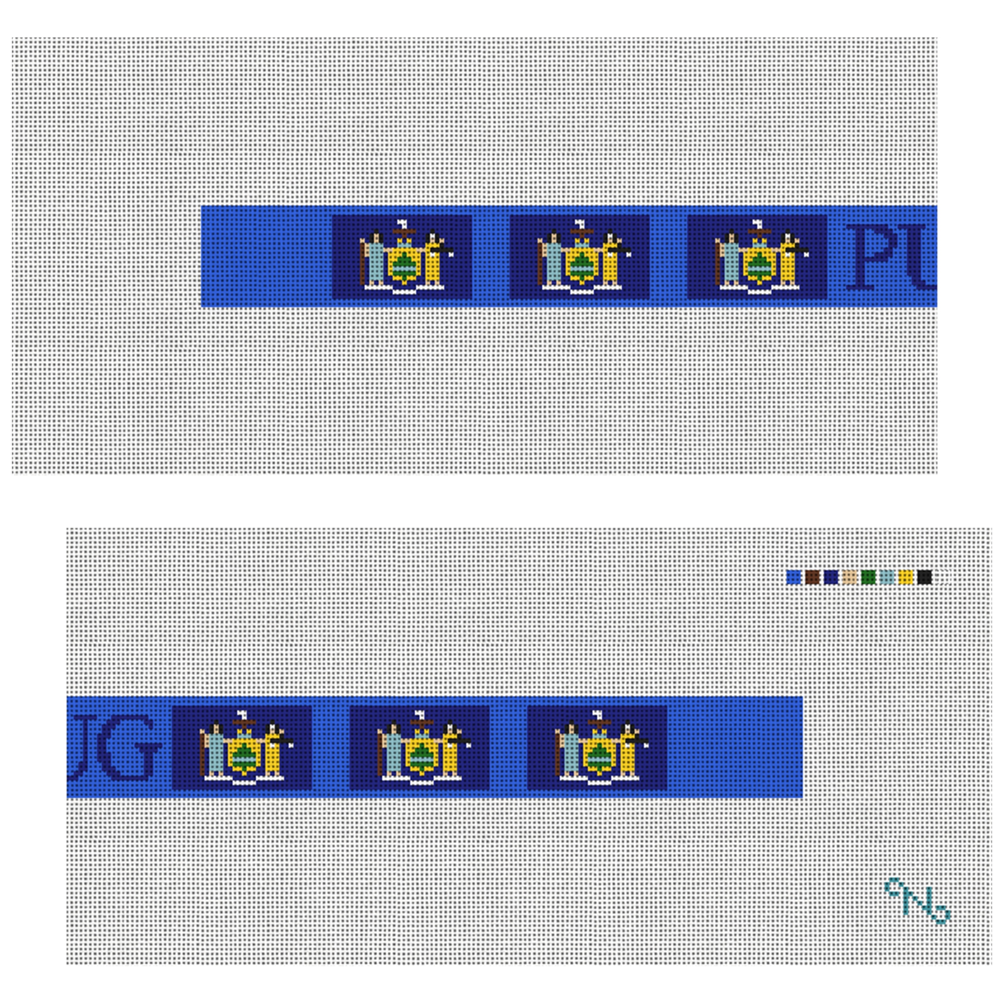 New York Flag Needlepoint Dog Collar Kit