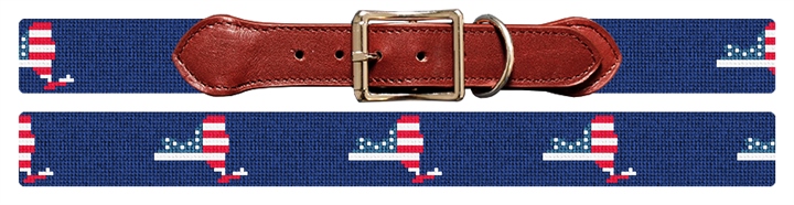 New York State Needlepoint Dog Collar