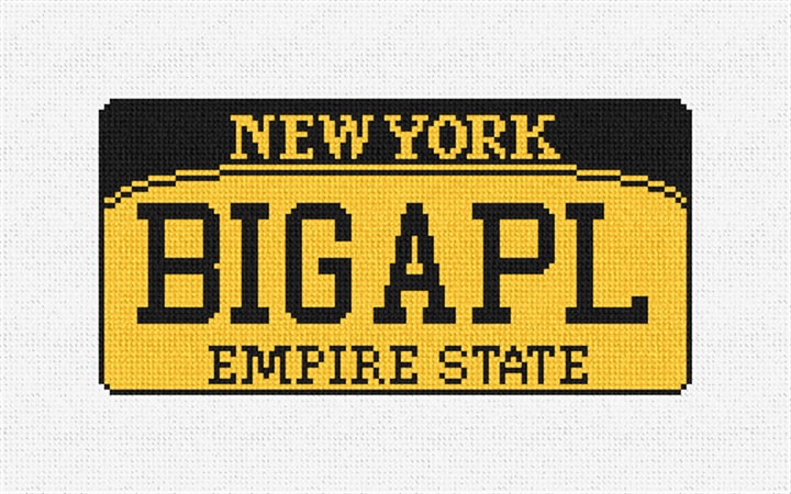 New York Vanity Plate Needlepoint Ornament Kit