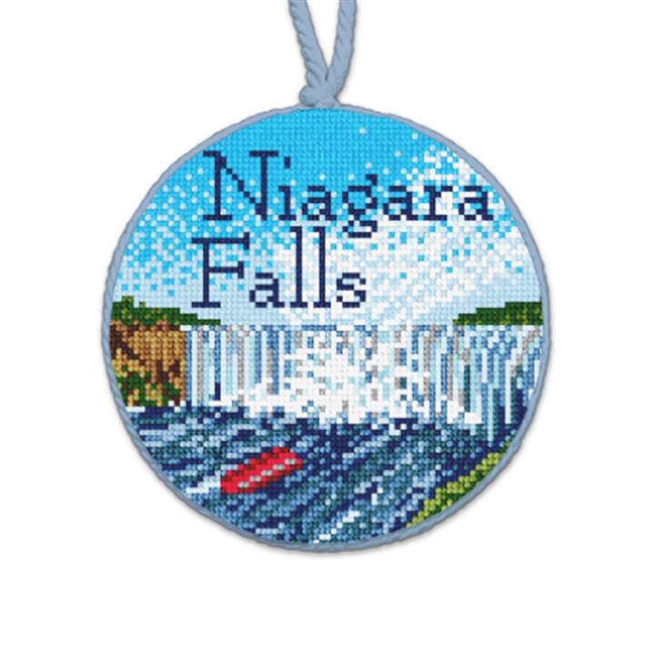 Niagara Falls Needlepoint Ornament
