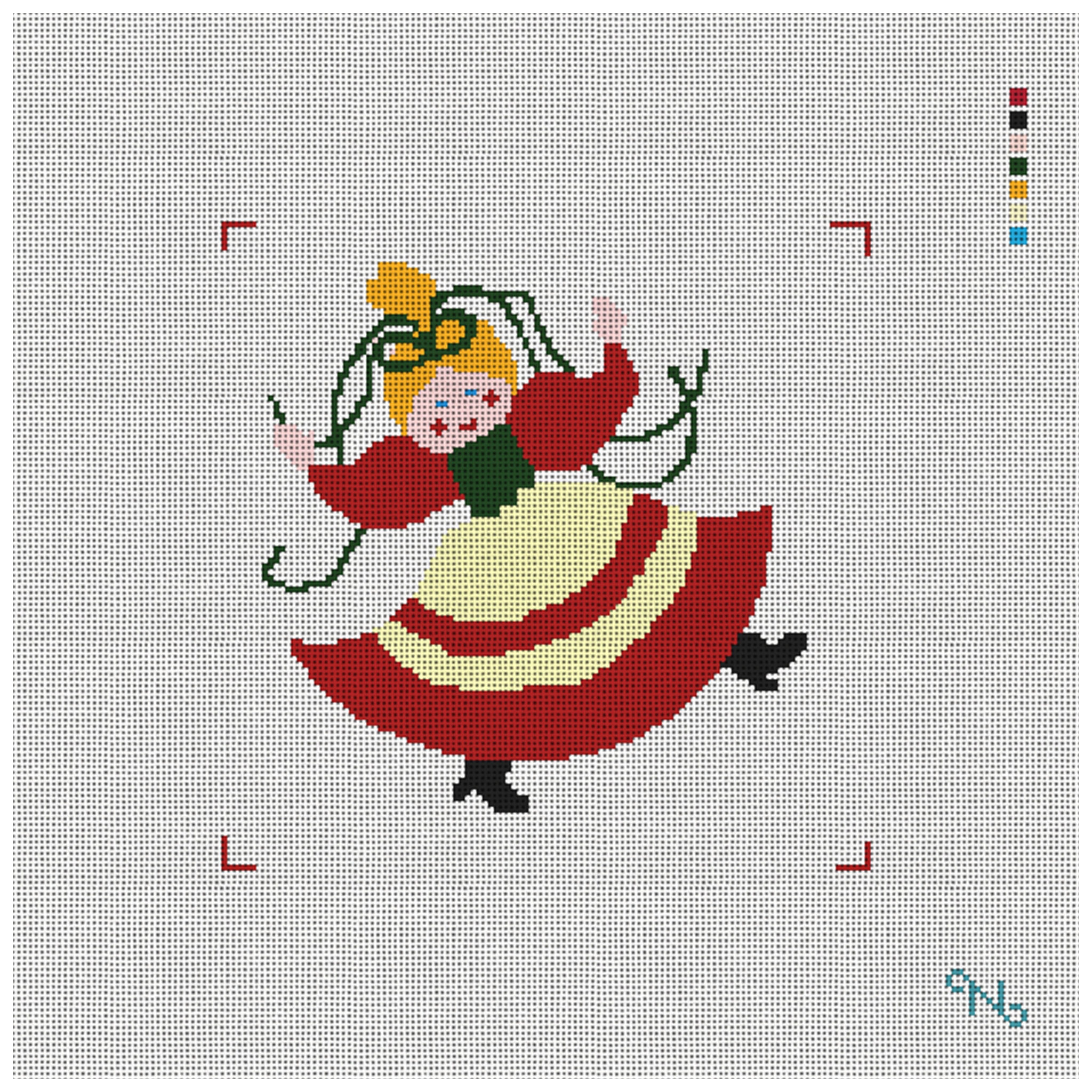 Nine Ladies Dancing Needlepoint Kit