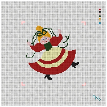 Nine Ladies Dancing Needlepoint Kit