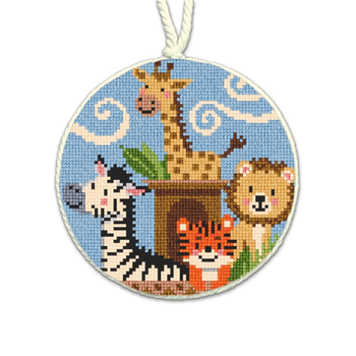 Noah's Ark Needlepoint Ornament 