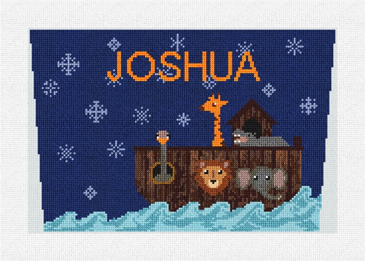Noah's Ark Stocking Cuff Needlepoint Kit
