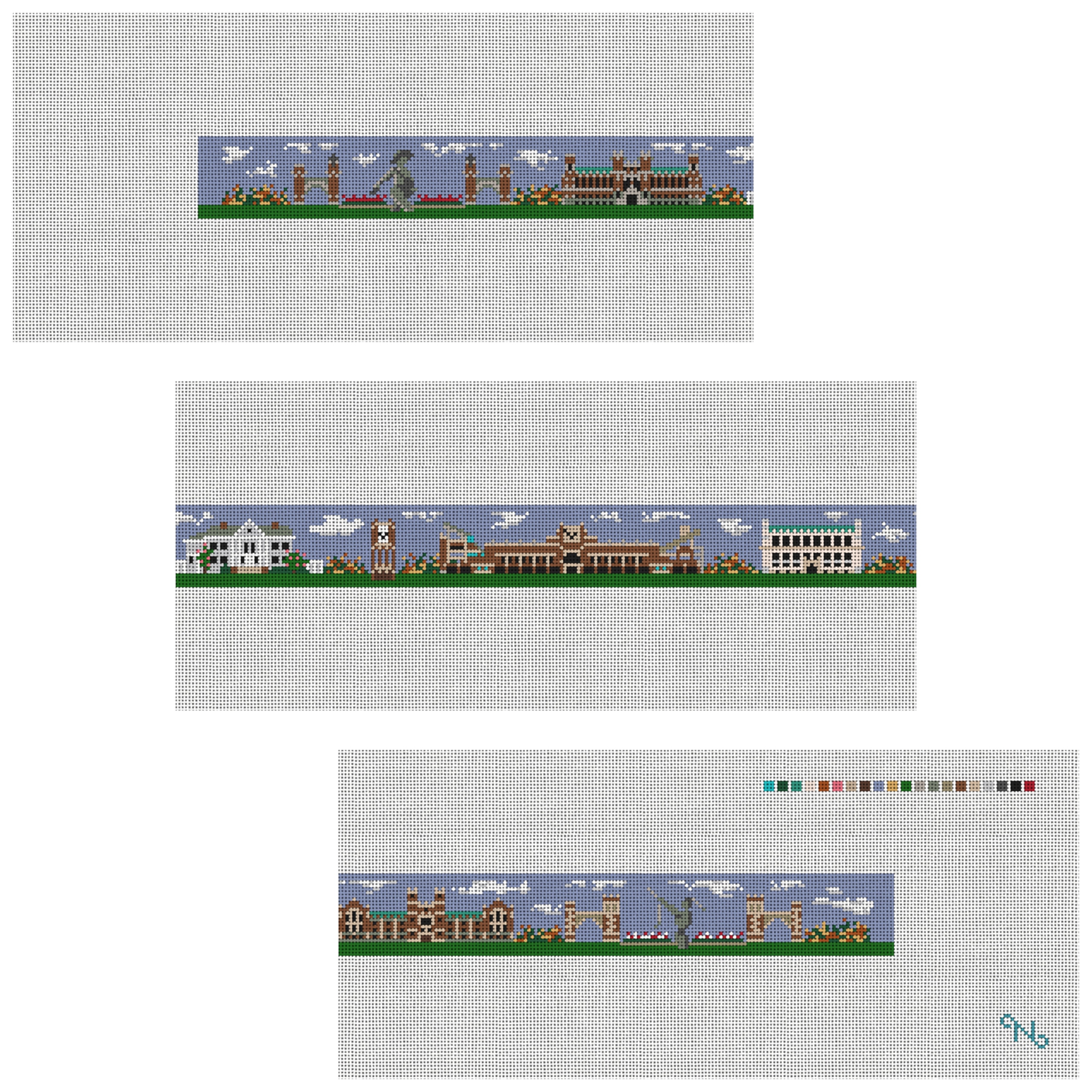 Norman Oklahoma Landscape Needlepoint Belt Kit