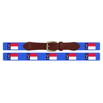 North Carolina Flag Needlepoint Belt