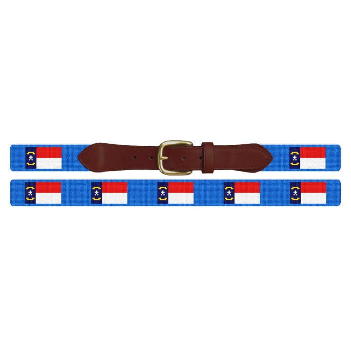 North Carolina Flag Needlepoint Belt