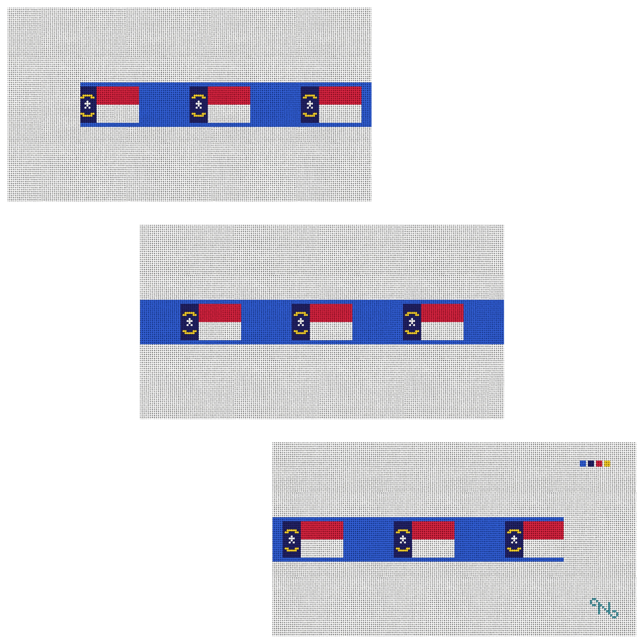 North Carolina Flag Needlepoint Belt Kit