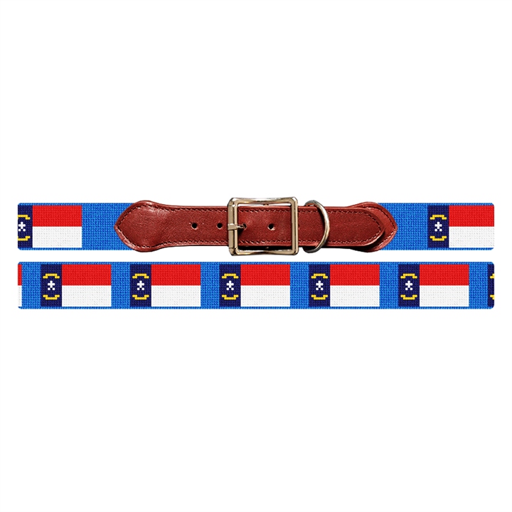 North Carolina Flag Needlepoint Dog Collar