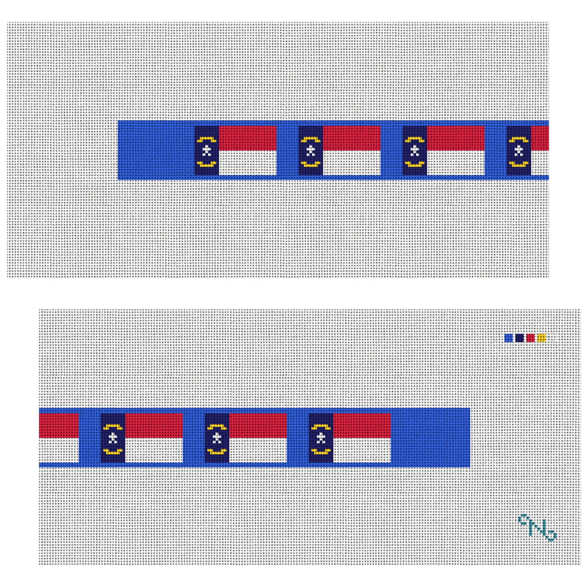 North Carolina Flag Needlepoint Dog Collar Kit