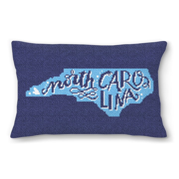 North Carolina Needlepoint Pillow