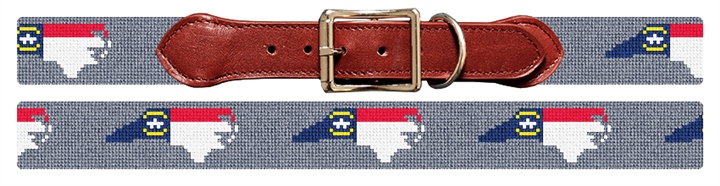 North Carolina State Needlepoint Dog Collar