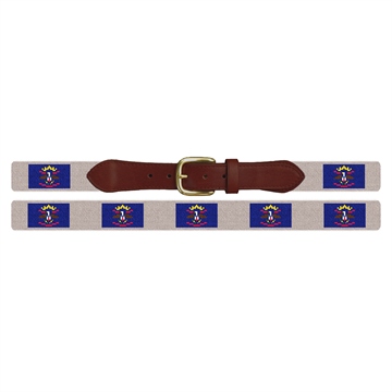 North Dakota Flag Needlepoint Belt