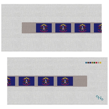 North Dakota Flag Needlepoint Dog Collar Kit