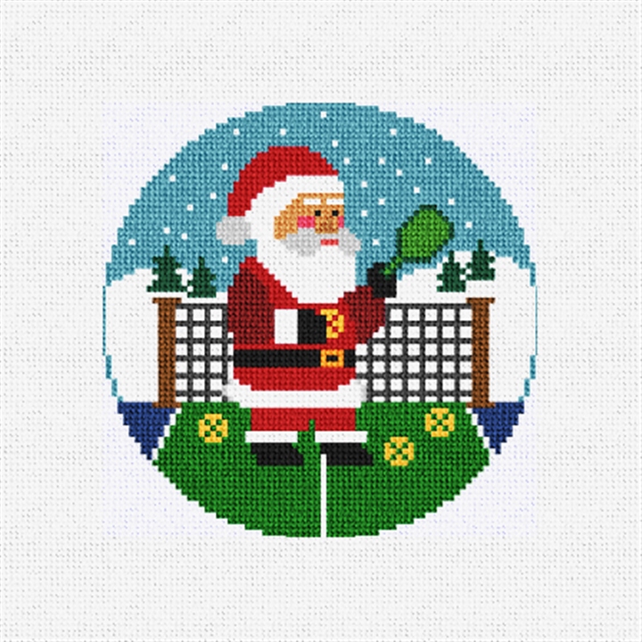 North Pole Pickleball Needlepoint Ornament Kit