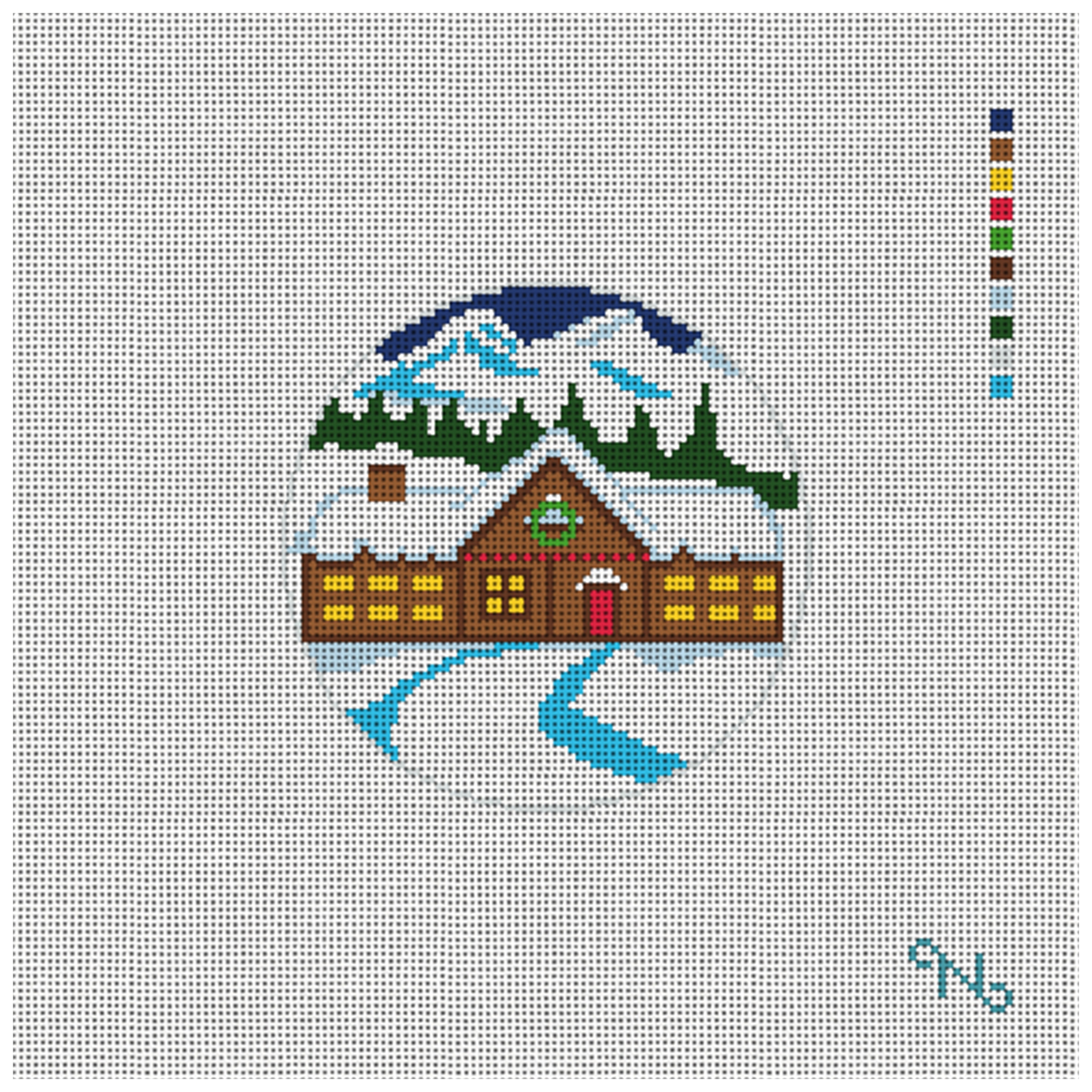 North Pole Workshop Needlepoint Ornament Kit