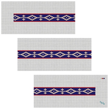 Northern Star Needlepoint Belt Kit Stitched Preview