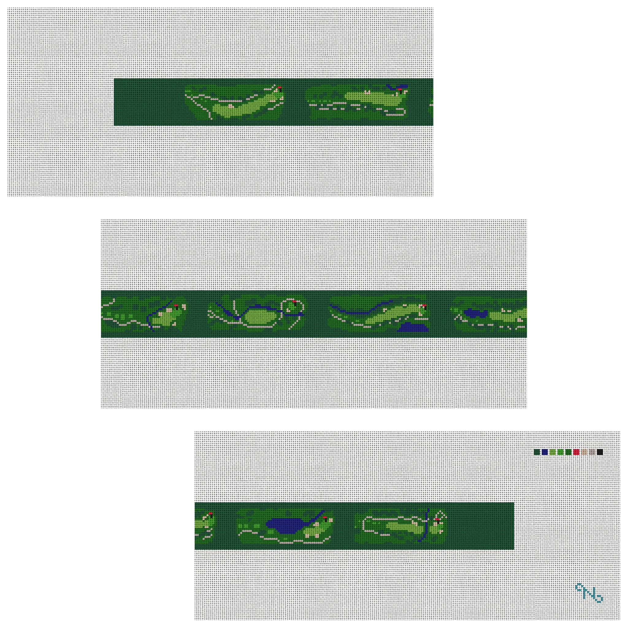 Northwood Club Golf Course Needlepoint Belt Kit