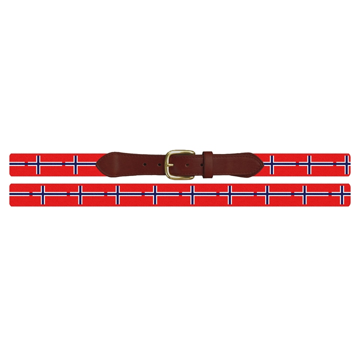 Norway Flag Needlepoint Belt