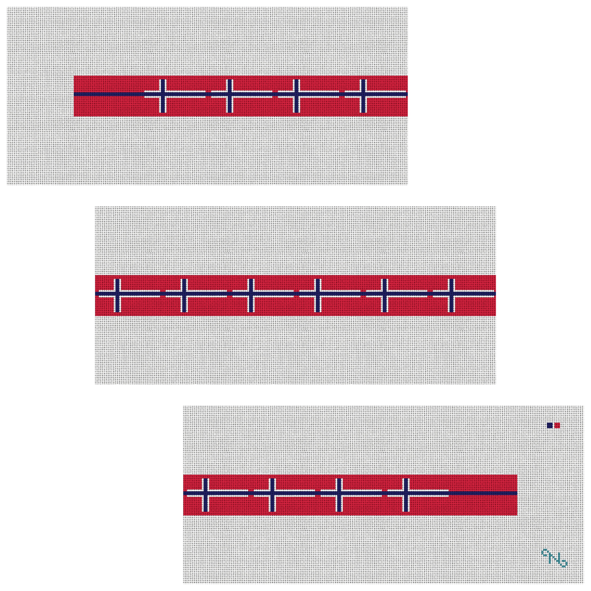 Norway Flag Needlepoint Belt Kit