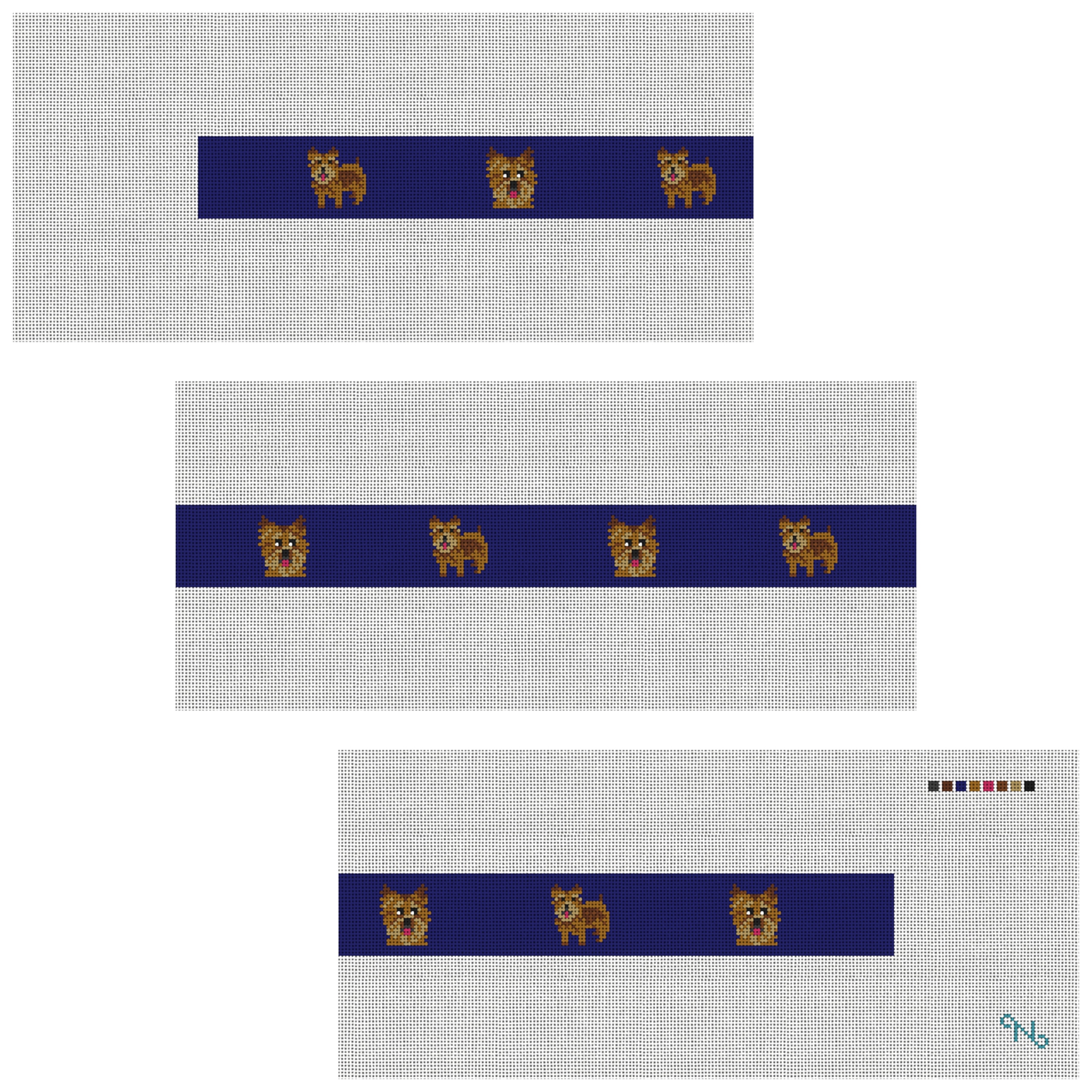 Norwich Terrier Needlepoint Belt Kit