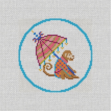 Not My Monkeys Blue Needlepoint Ornament Kit