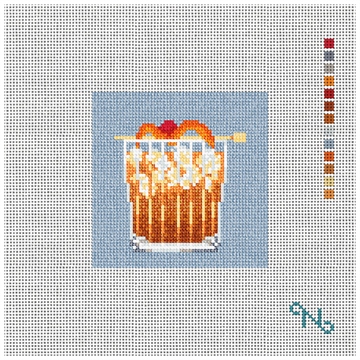 Not So Old Fashioned Needlepoint Ornament Kit Stitched Preview