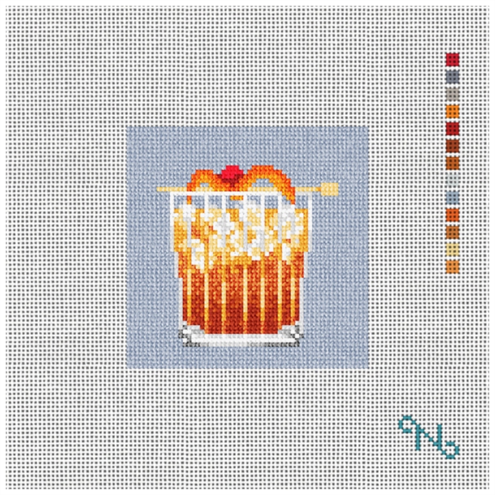 Not So Old Fashioned Needlepoint Ornament Kit Stitched Preview