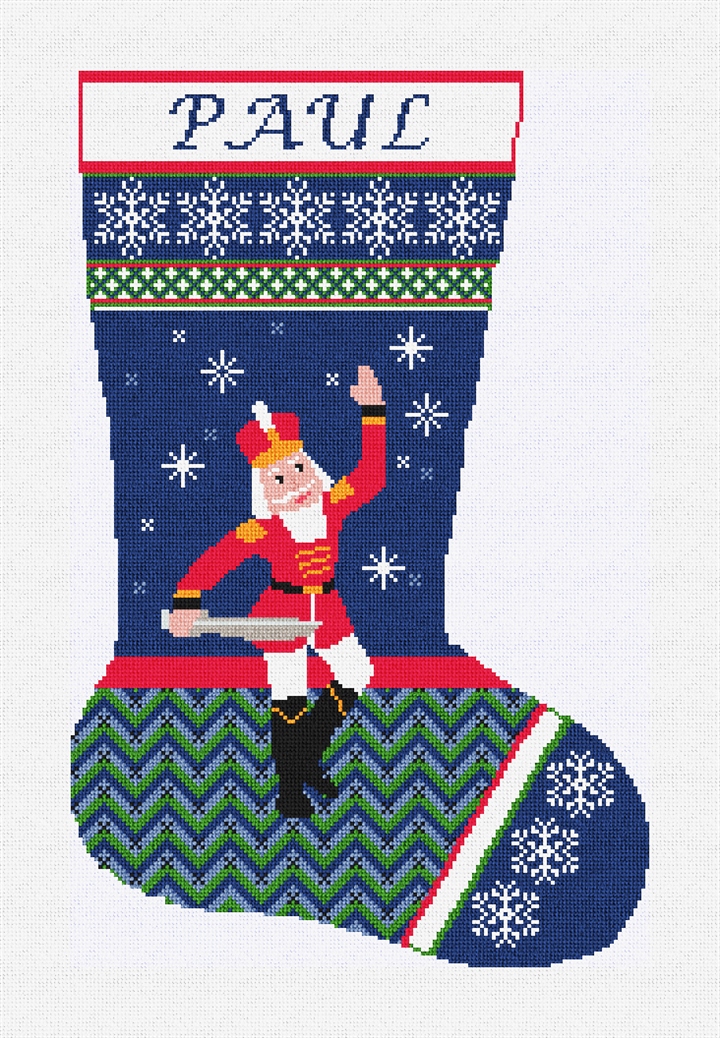 Nutcracker Prince Needlepoint Stocking Kit