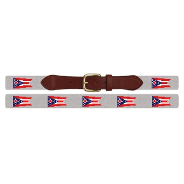 Ohio Flag Needlepoint Belt 
