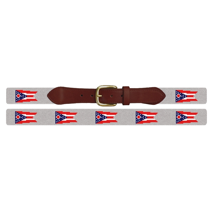 Ohio Flag Needlepoint Belt 