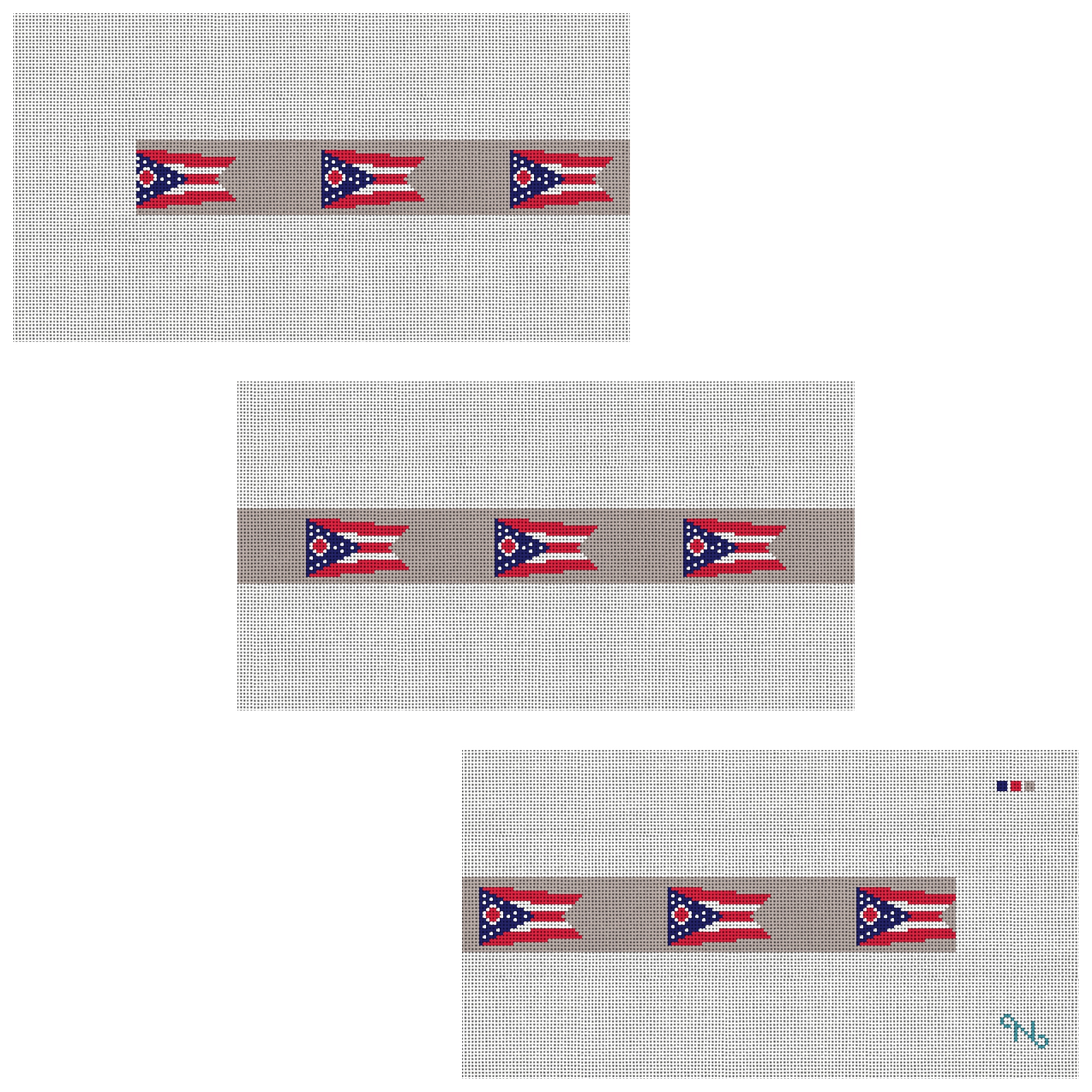 Ohio Flag Needlepoint Belt Kit