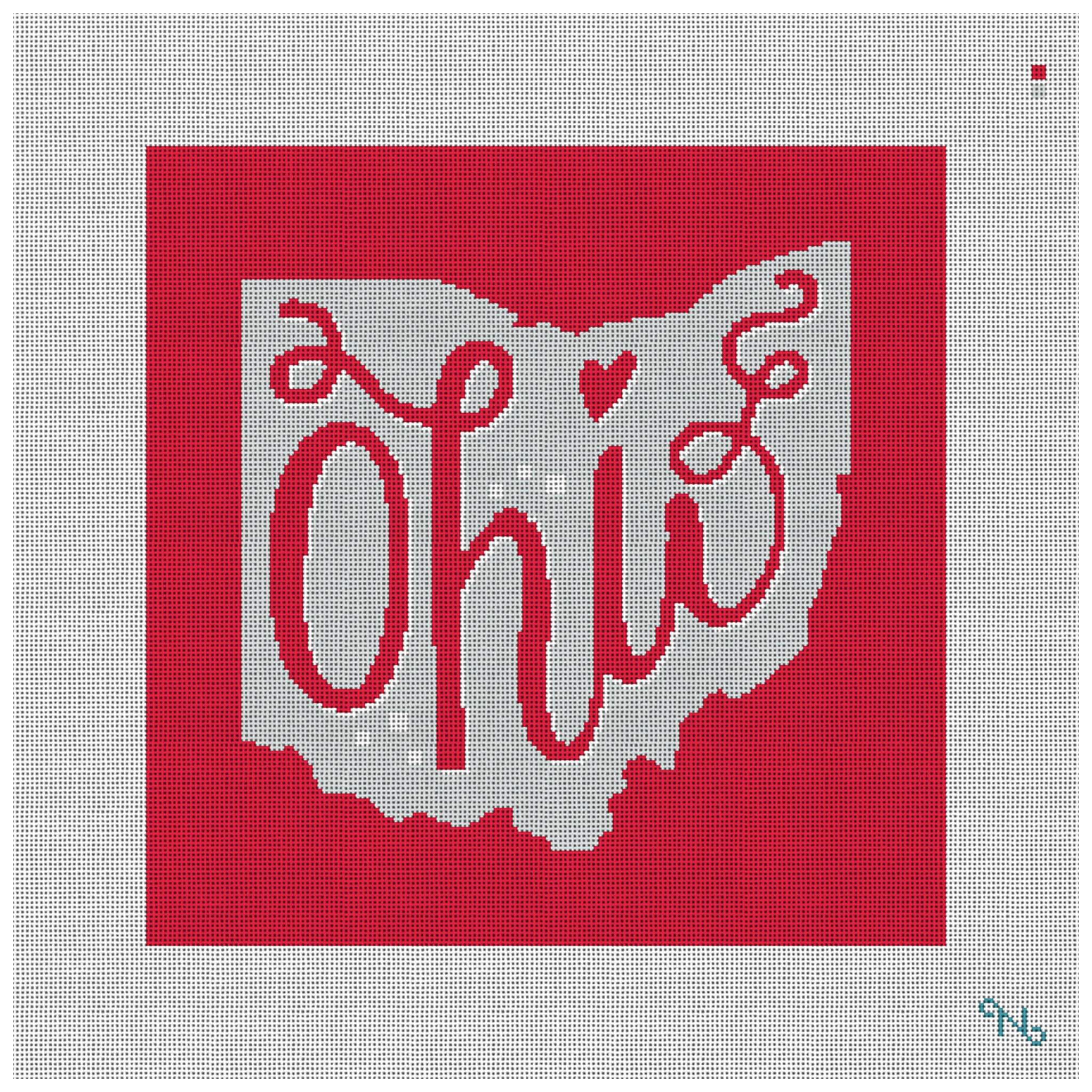 Ohio Needlepoint Pillow Kit