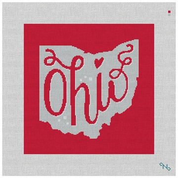 Ohio Needlepoint Pillow Kit