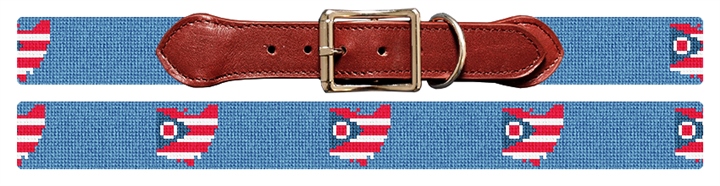 Ohio State Needlepoint Dog Collar
