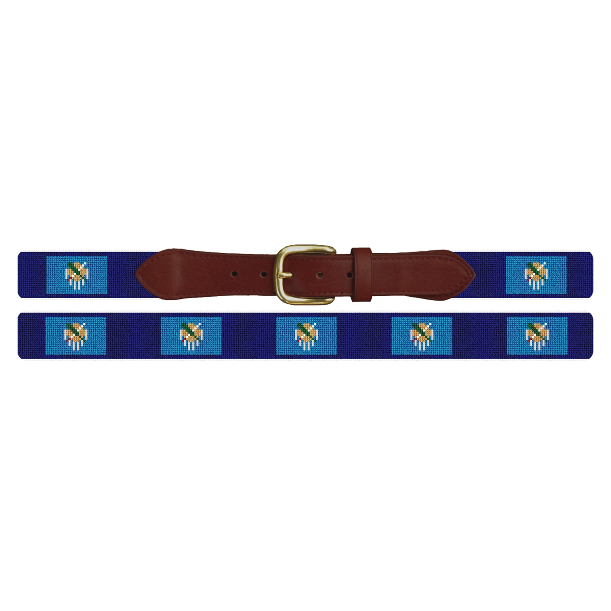Oklahoma Flag Needlepoint Belt