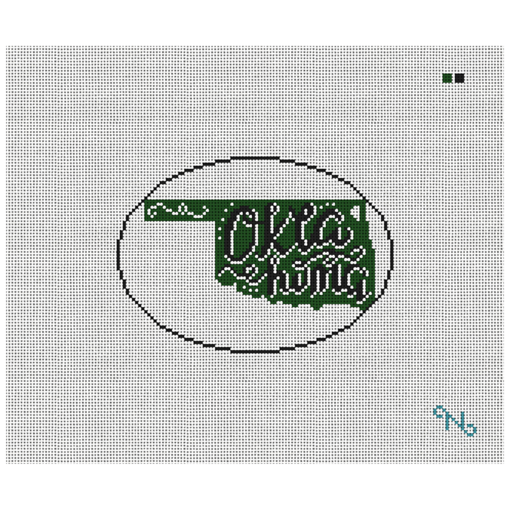 Oklahoma Needlepoint Christmas Ornament Kit