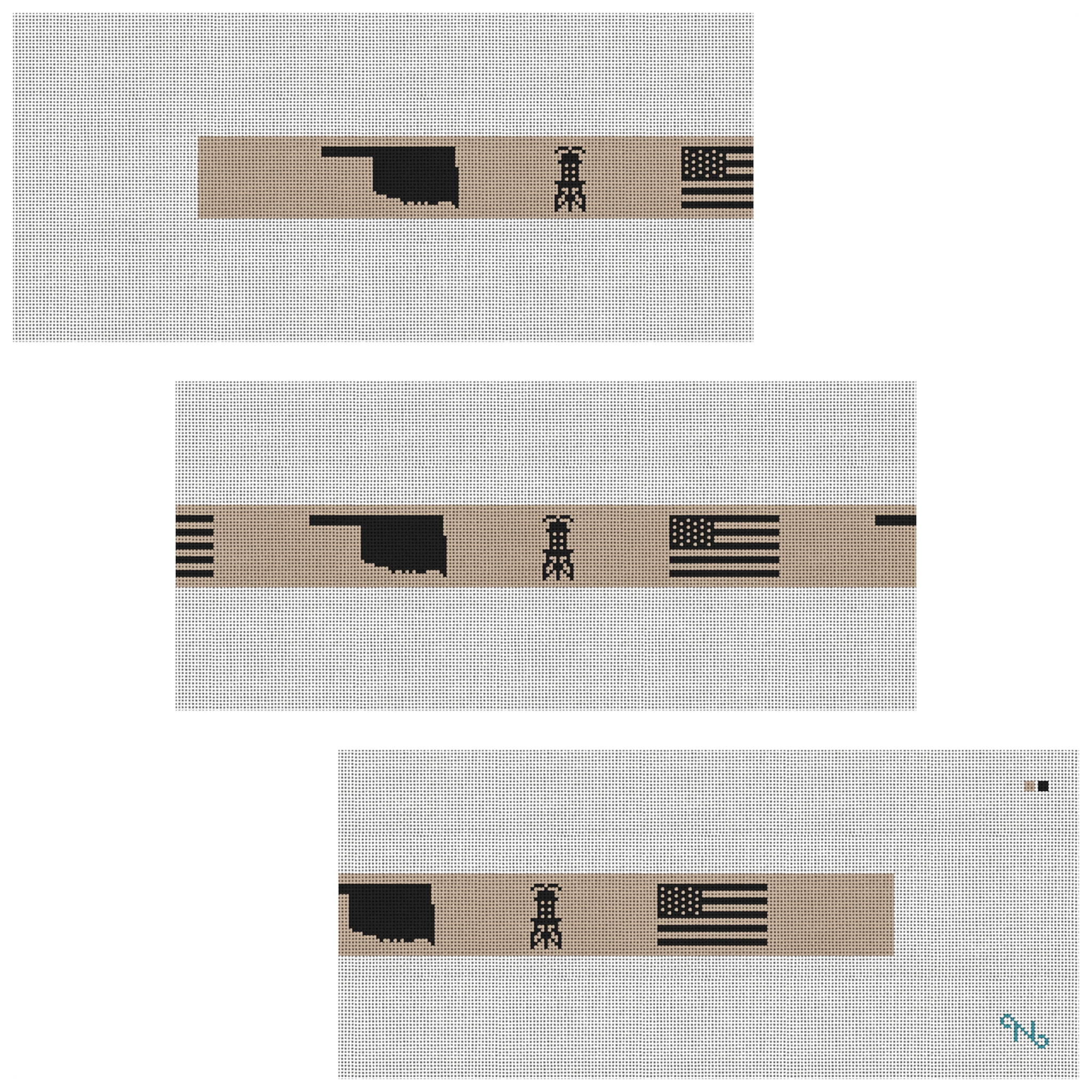 Oklahoma Oil Needlepoint Belt Kit