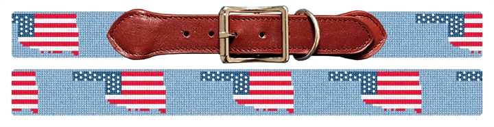 Oklahoma State Needlepoint Dog Collar