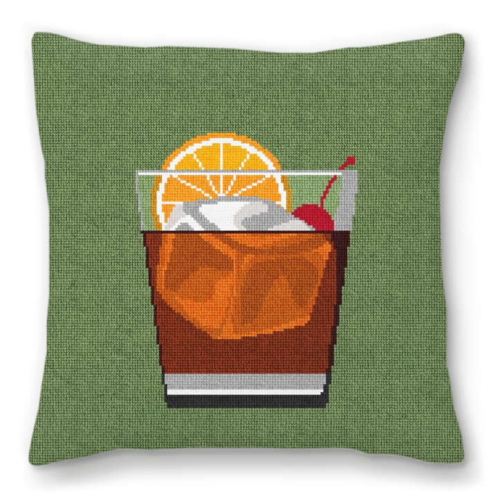 Old Fashioned Needlepoint Pillow