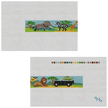 On Safari Needlepoint Dog Collar Kit