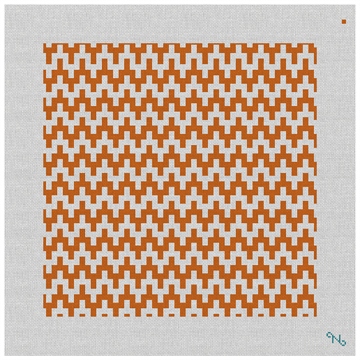 Orange Puebla Needlepoint Kit