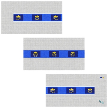 Oregon Flag Needlepoint Belt Kit Stitched Preview