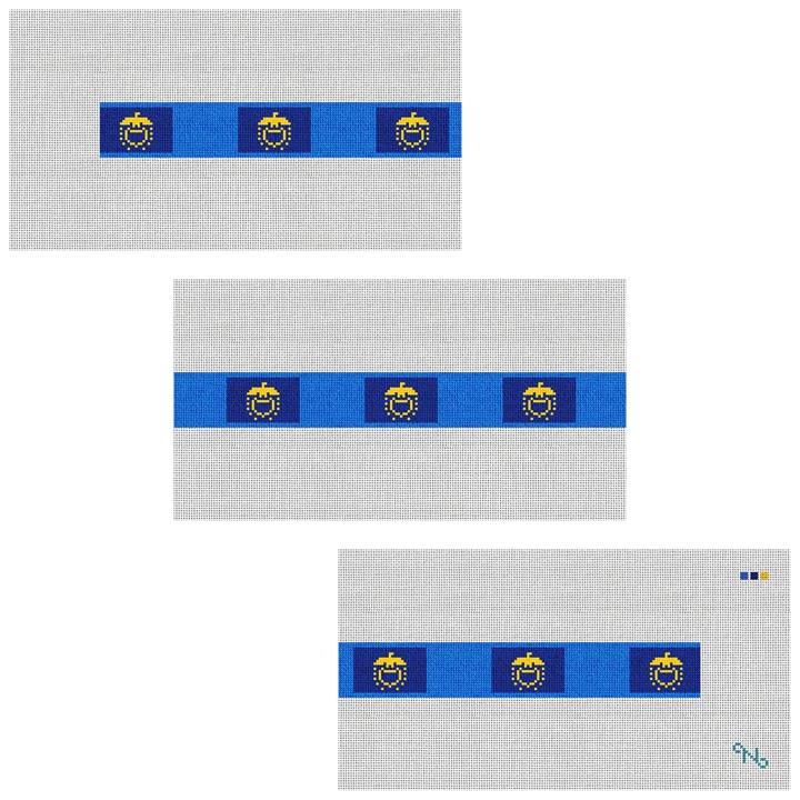 Oregon Flag Needlepoint Belt Kit Stitched Preview