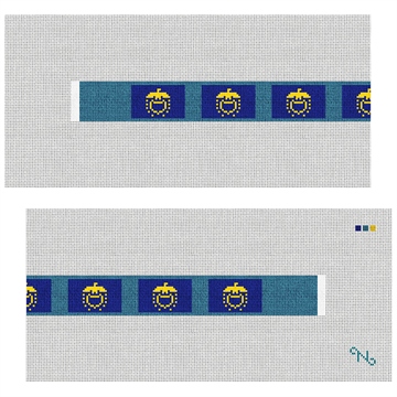 Oregon Flag Needlepoint Dog Collar Kit Stitched Preview